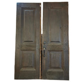Entry Doors, Solid Dark Oak French Doors with Hardware